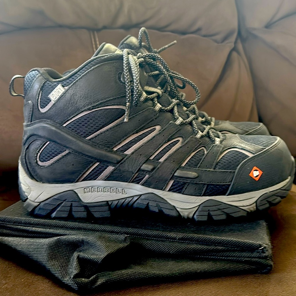 Merrell Boots J05241 Work Boots - BIk/ Gry / Comp Toe / Waterproof /Size 11